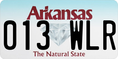 AR license plate 013WLR