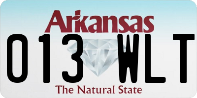 AR license plate 013WLT