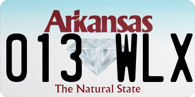 AR license plate 013WLX