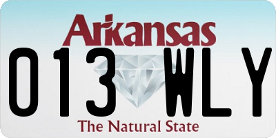 AR license plate 013WLY