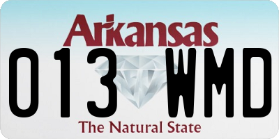 AR license plate 013WMD