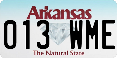 AR license plate 013WME