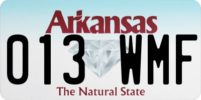 AR license plate 013WMF