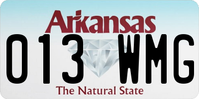 AR license plate 013WMG