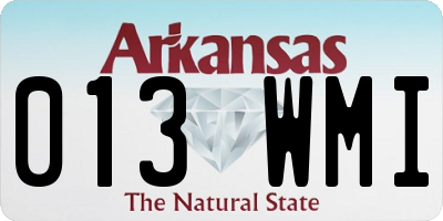 AR license plate 013WMI