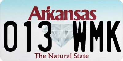 AR license plate 013WMK