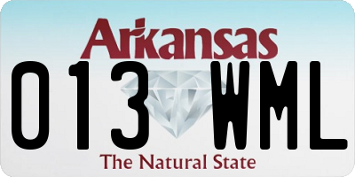 AR license plate 013WML
