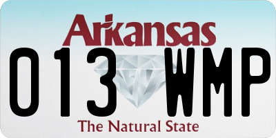 AR license plate 013WMP