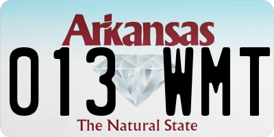 AR license plate 013WMT