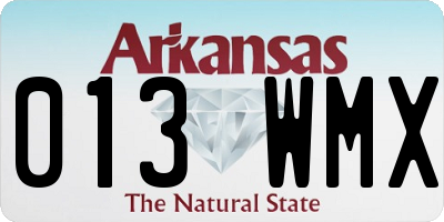 AR license plate 013WMX