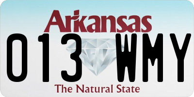AR license plate 013WMY
