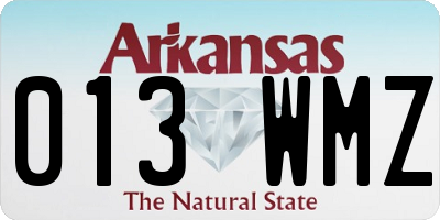 AR license plate 013WMZ