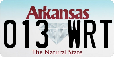 AR license plate 013WRT