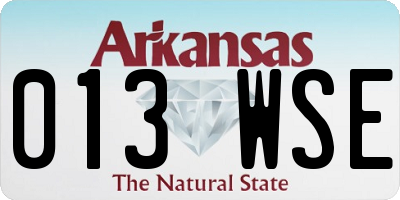 AR license plate 013WSE
