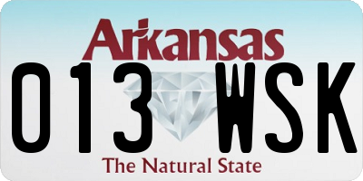 AR license plate 013WSK
