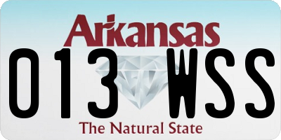 AR license plate 013WSS