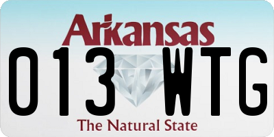 AR license plate 013WTG