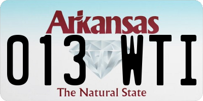 AR license plate 013WTI