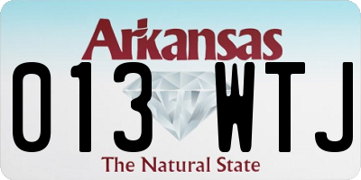 AR license plate 013WTJ