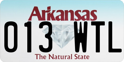 AR license plate 013WTL