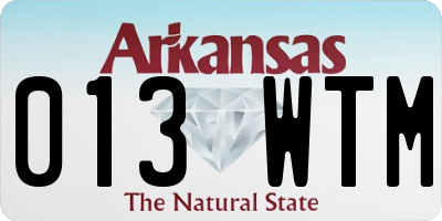 AR license plate 013WTM