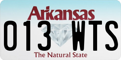 AR license plate 013WTS