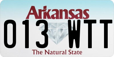 AR license plate 013WTT