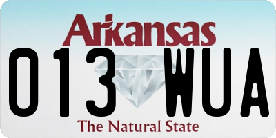 AR license plate 013WUA