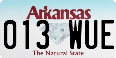 AR license plate 013WUE