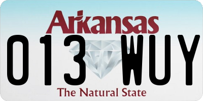 AR license plate 013WUY