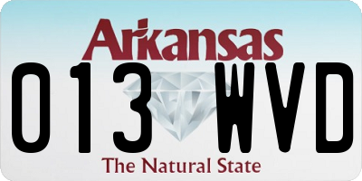 AR license plate 013WVD