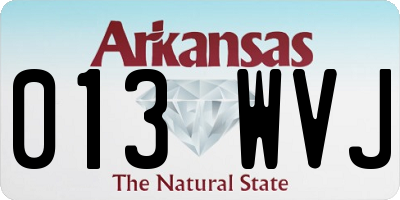 AR license plate 013WVJ