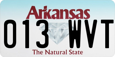 AR license plate 013WVT