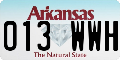 AR license plate 013WWH