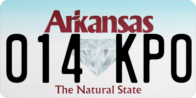 AR license plate 014KPO