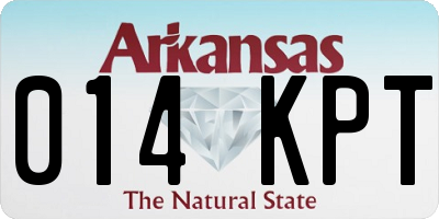 AR license plate 014KPT