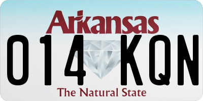 AR license plate 014KQN