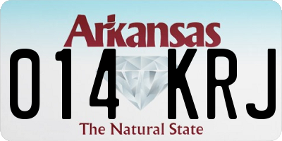 AR license plate 014KRJ