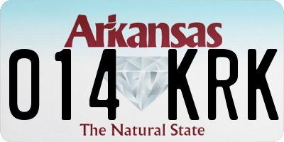 AR license plate 014KRK