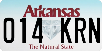 AR license plate 014KRN