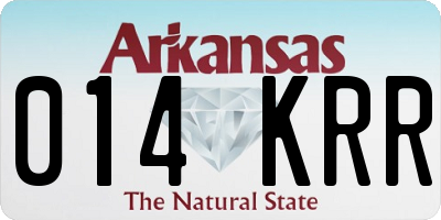 AR license plate 014KRR