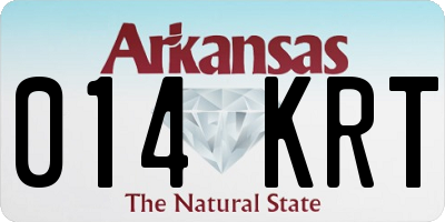 AR license plate 014KRT