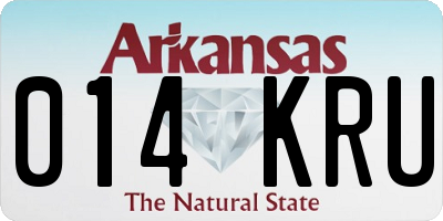 AR license plate 014KRU