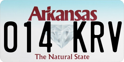 AR license plate 014KRV