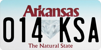 AR license plate 014KSA