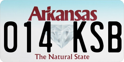 AR license plate 014KSB