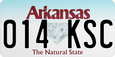 AR license plate 014KSC