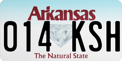 AR license plate 014KSH