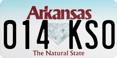 AR license plate 014KSO