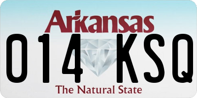AR license plate 014KSQ